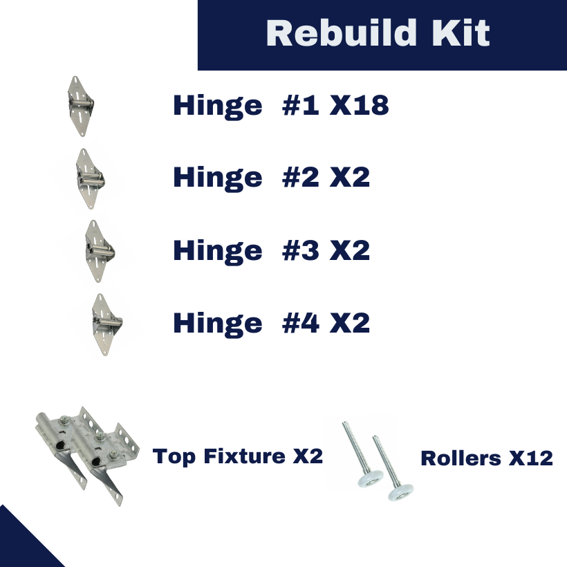 Residential MaxFit 14 Gauge rebuild Kit for Garage Doors ( Double wide door)